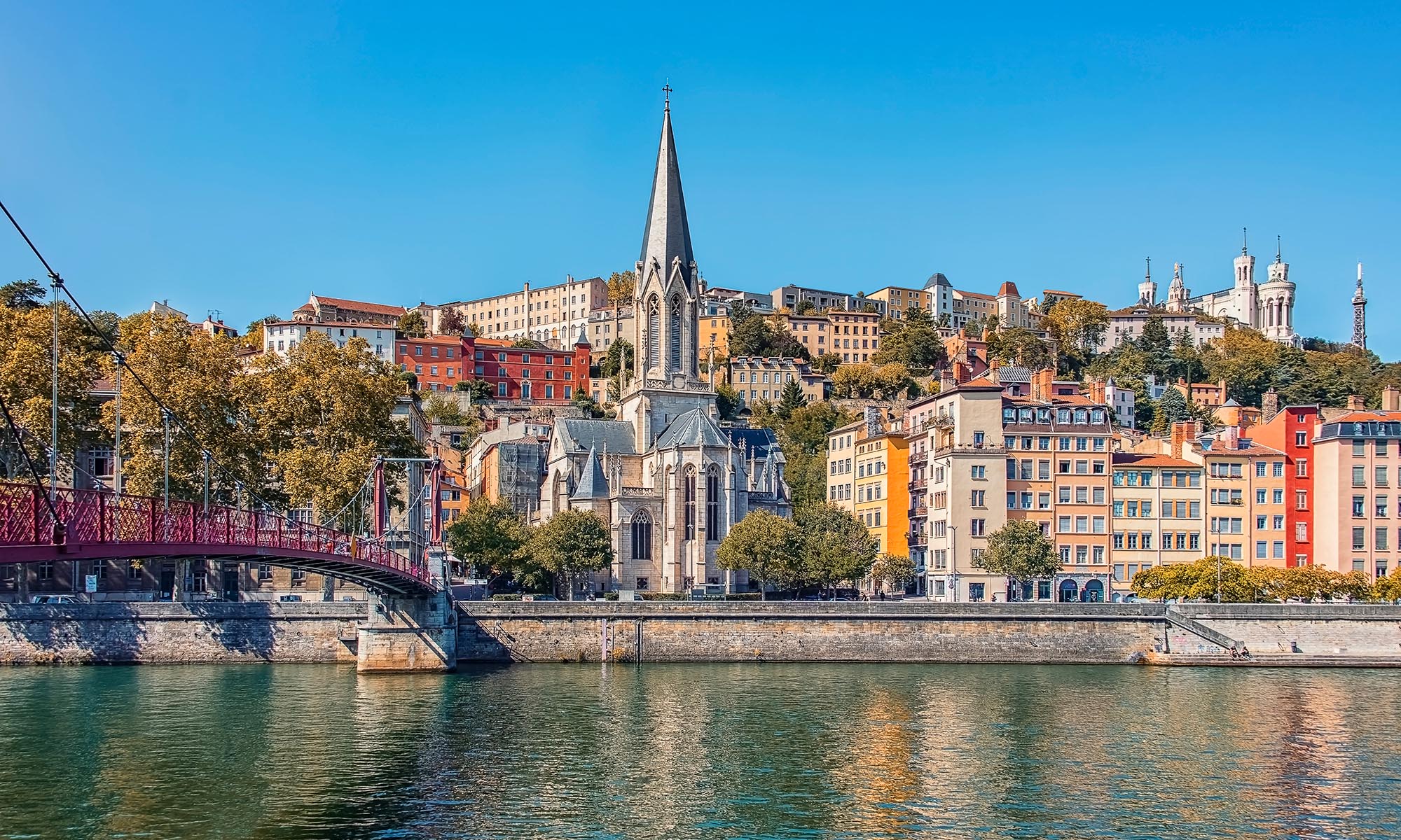 City Of Lyon In Daytime